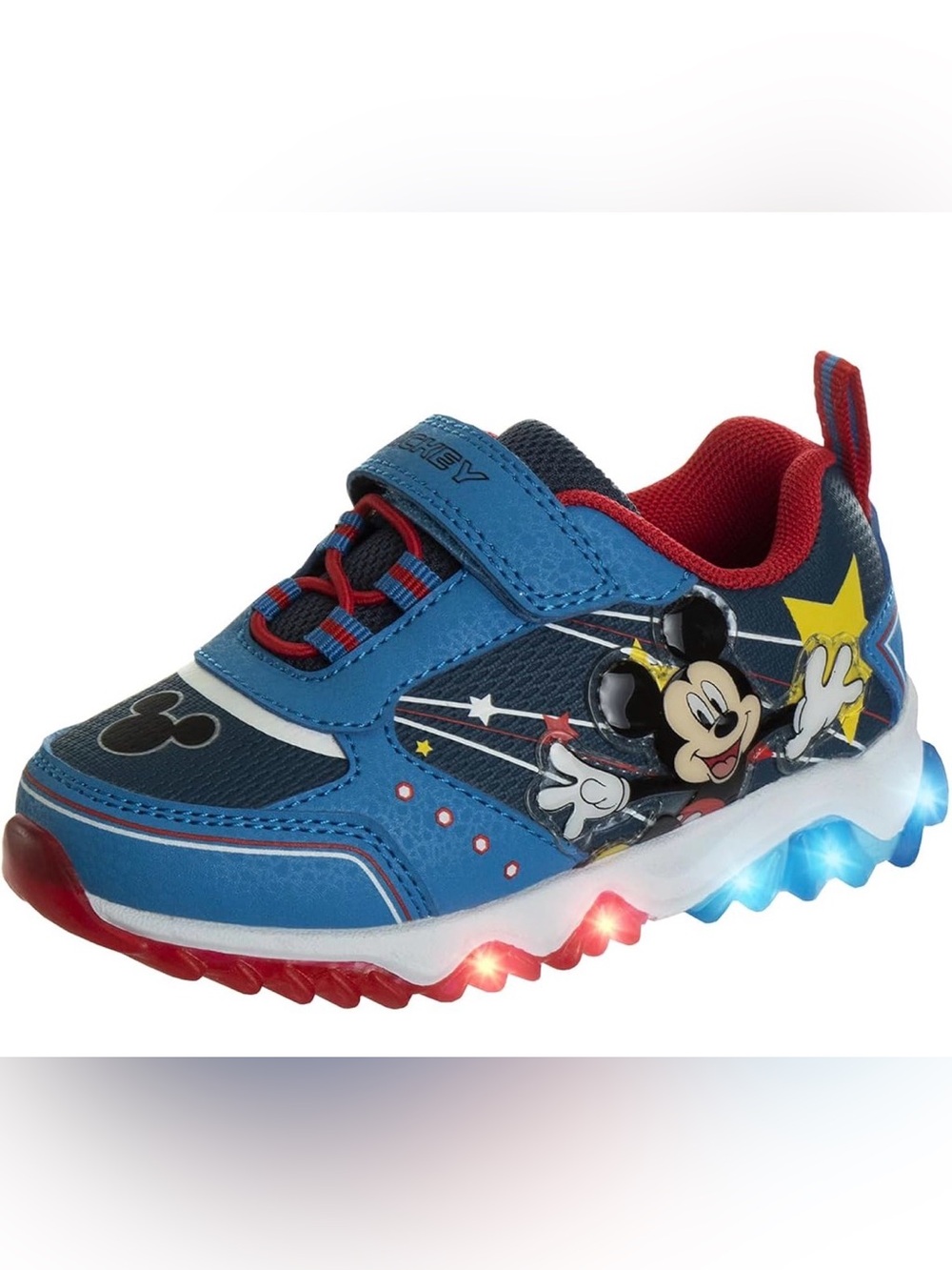 Josmo Blue and Red Disney Mickey Mouse Light-Up Kids Sneakers